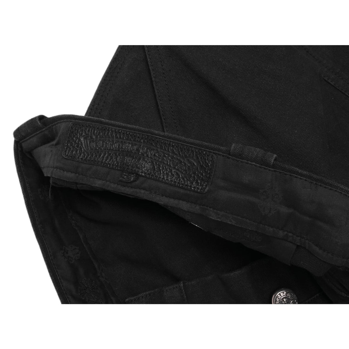 Chrome Hearts '12 Patch' Black Denim Shorts