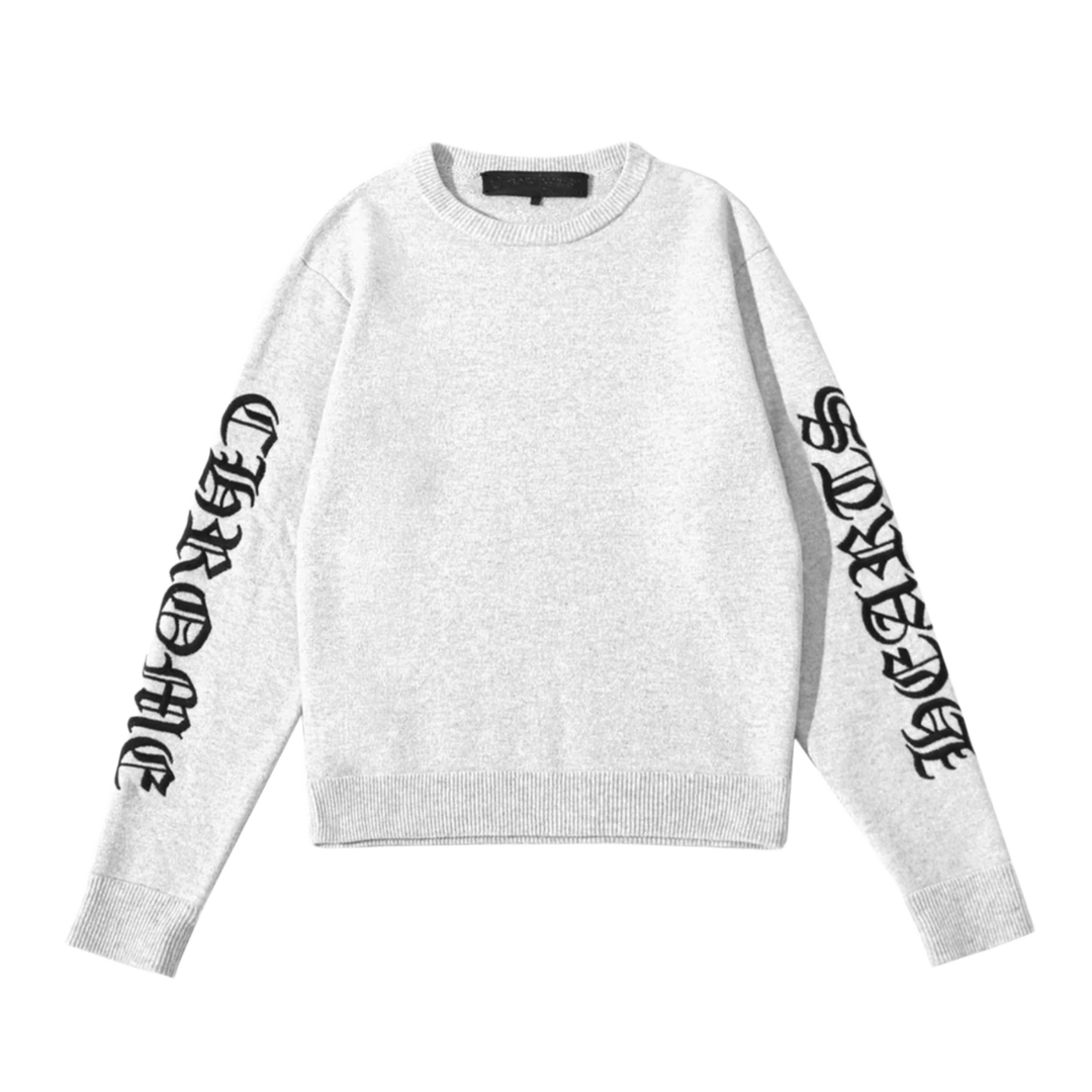 Chrome Hearts 'Grey' Embroidered Cashmere Sweater