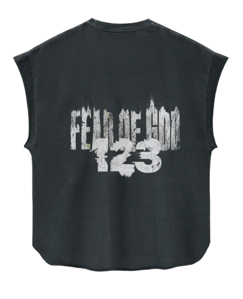 Rivington roi Rebis x Fear of God 'INRI' Black Cutoff Tee