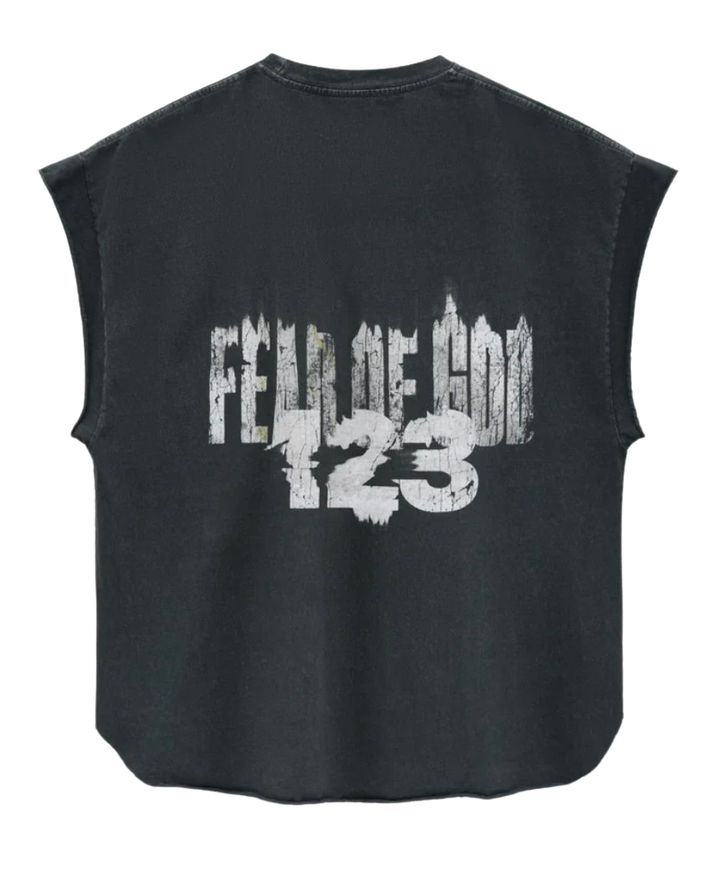 Rivington roi Rebis x Fear of God 'INRI' Black Cutoff Tee