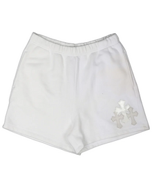 Chrome Hearts 'White' 3 Cross Patch Sweatshorts