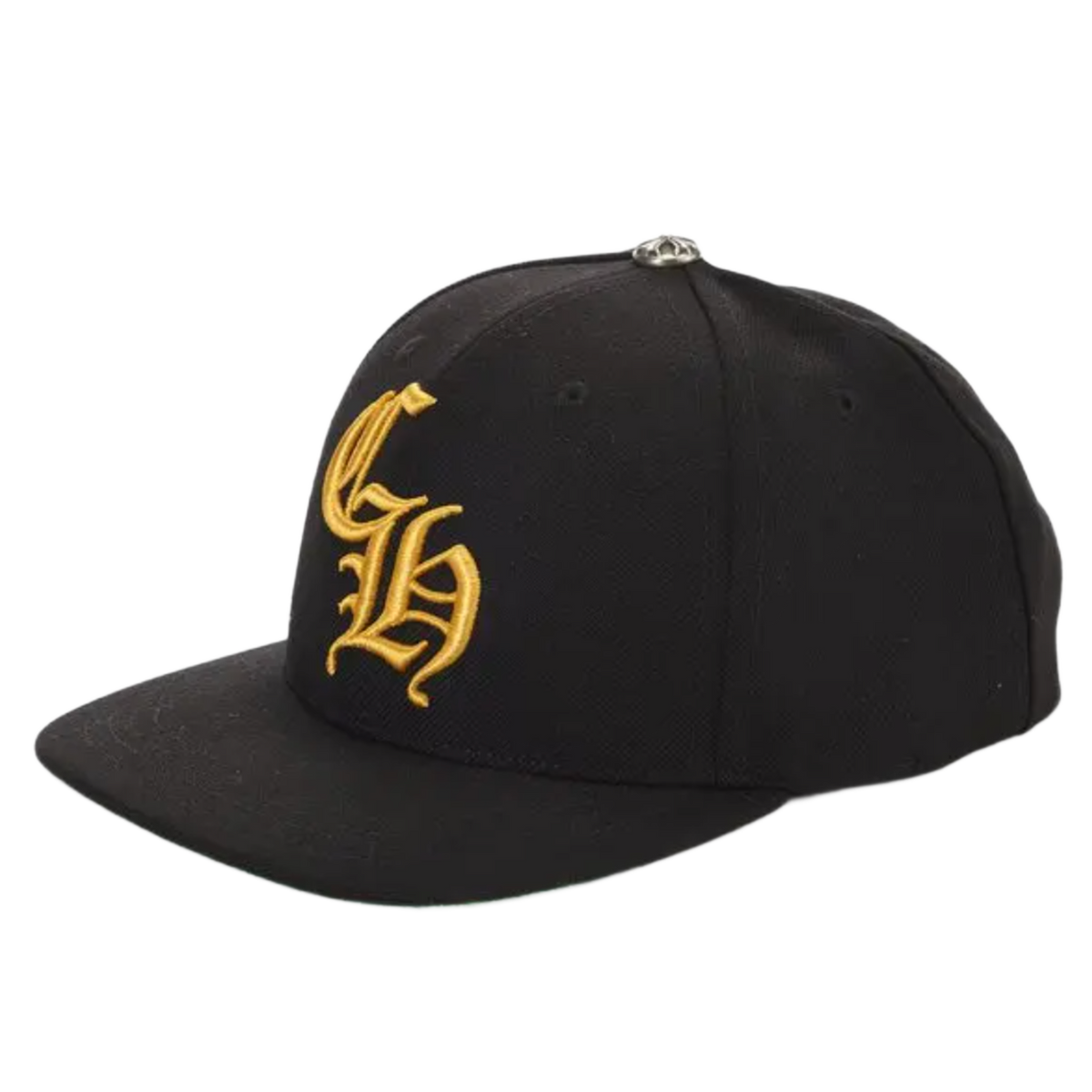 Chrome Hearts 'Black & Yellow' 6 Panel Black Baseball Hat