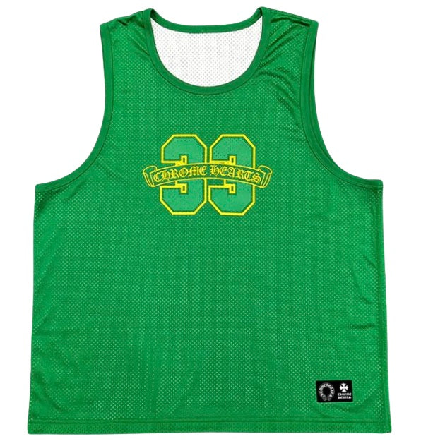 Chrome Hearts Green 'Reversible Mesh' Basketball Jersey
