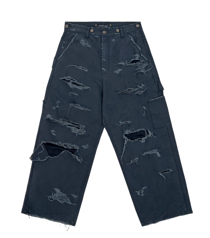 Project G/R 'Washed Black' Distressed Work Pants