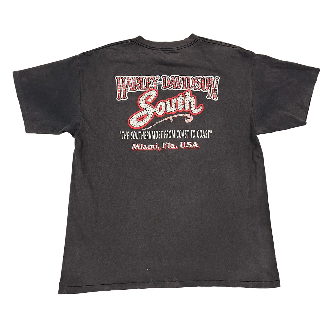 Harley Davidson 'Night Flight' Rhinestone Vintage Tee