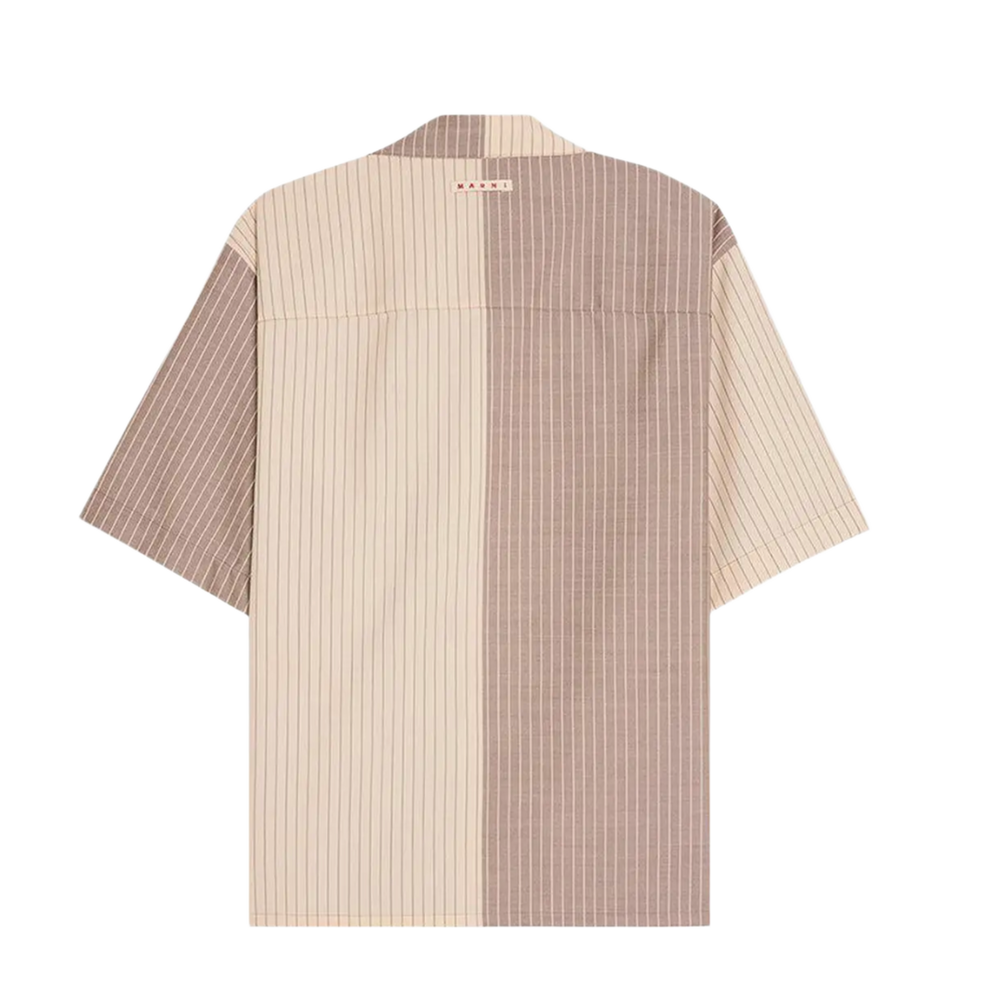Marni 'Brown Verticle Stripped Bowling' Tee