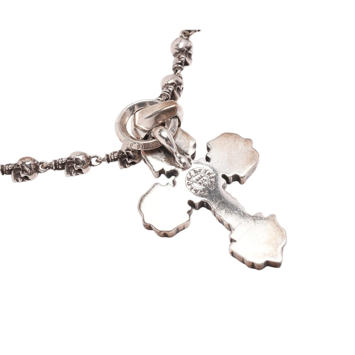 Chrome Hearts 'Silver' Foti Skull Filagree 30in Pendant Necklace