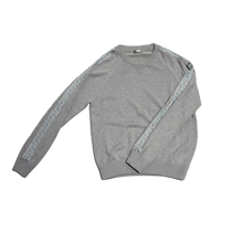 Dior 'Grey' Oblique Insert Knit Crewneck Sweater