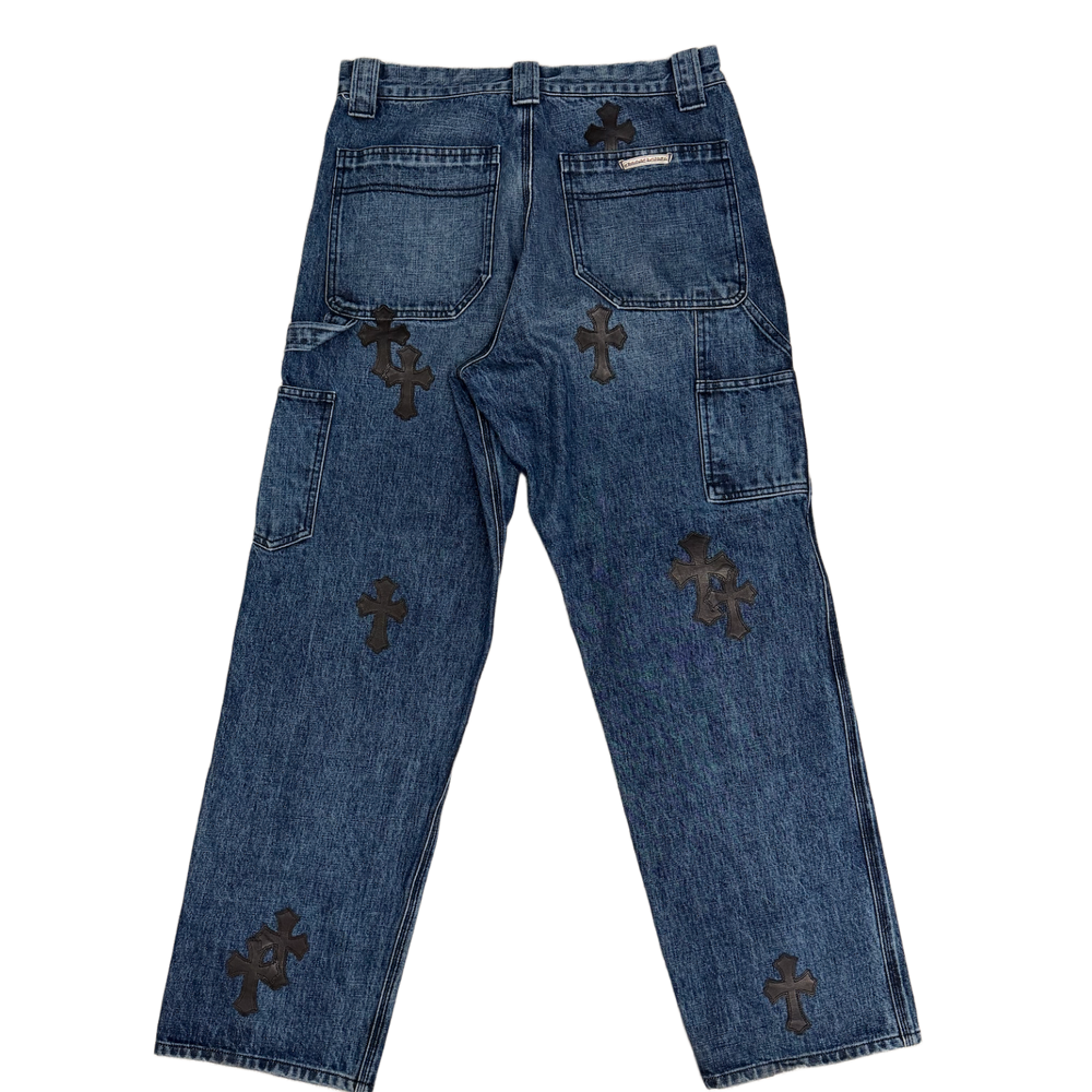 Chrome Hearts '20 Patch' Blue Work Jeans