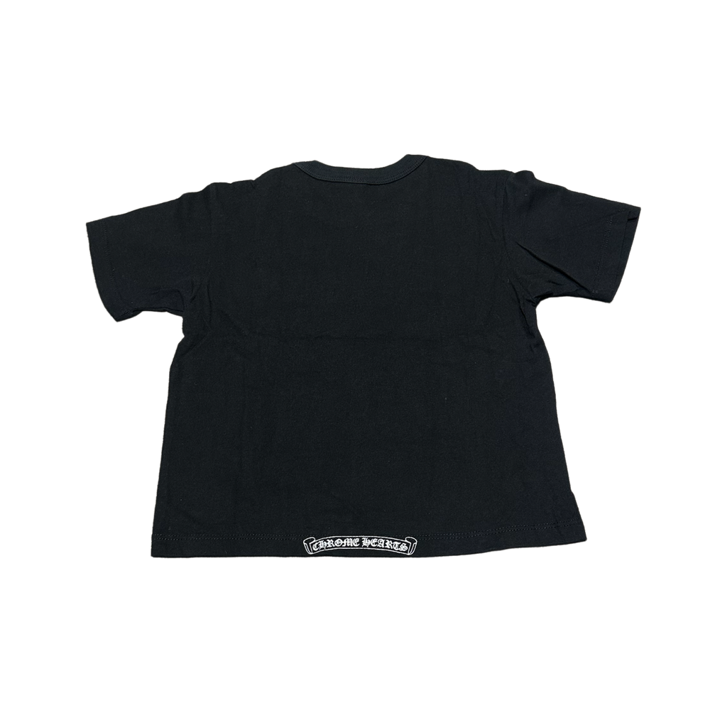 Chrome Hearts 'Black' Vintage Vertical Logo Cropped Tee