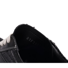 Rick Owens 'Black/Milk' Embossed Python Vintage Sneaks