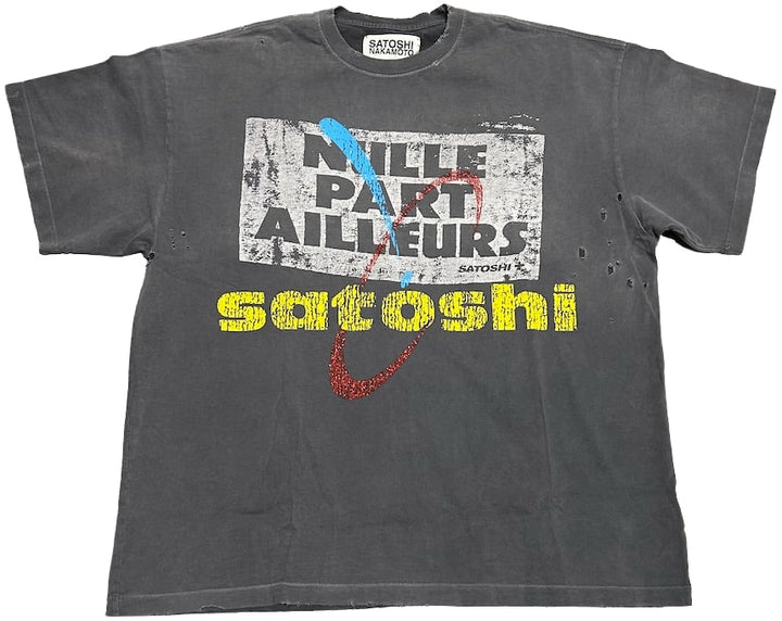 Satoshi Nakamoto 'Everywhere & Nowhere' Distressed Tee
