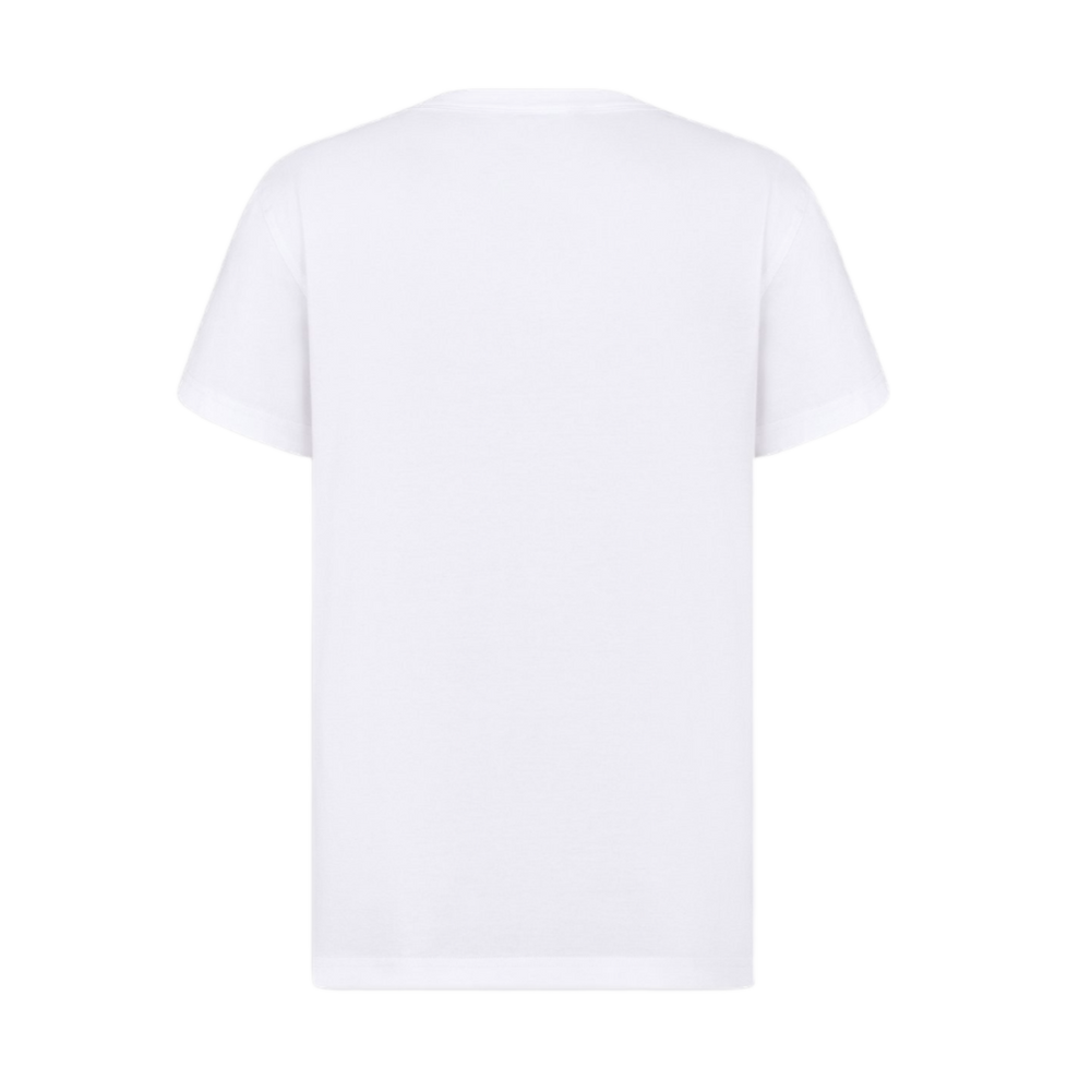 Dior 'White' Ribbon Logo Tee