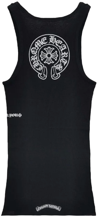 Chrome Hearts 'Fuck You' Black Horseshoe Logo Tank Top