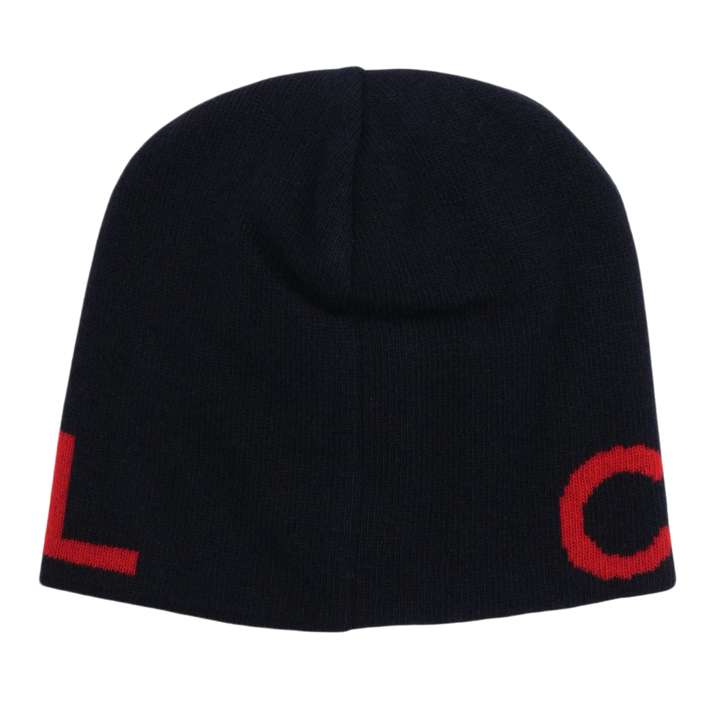 Chanel 'Navy/Red' Cashmere Wool Blend Beanie