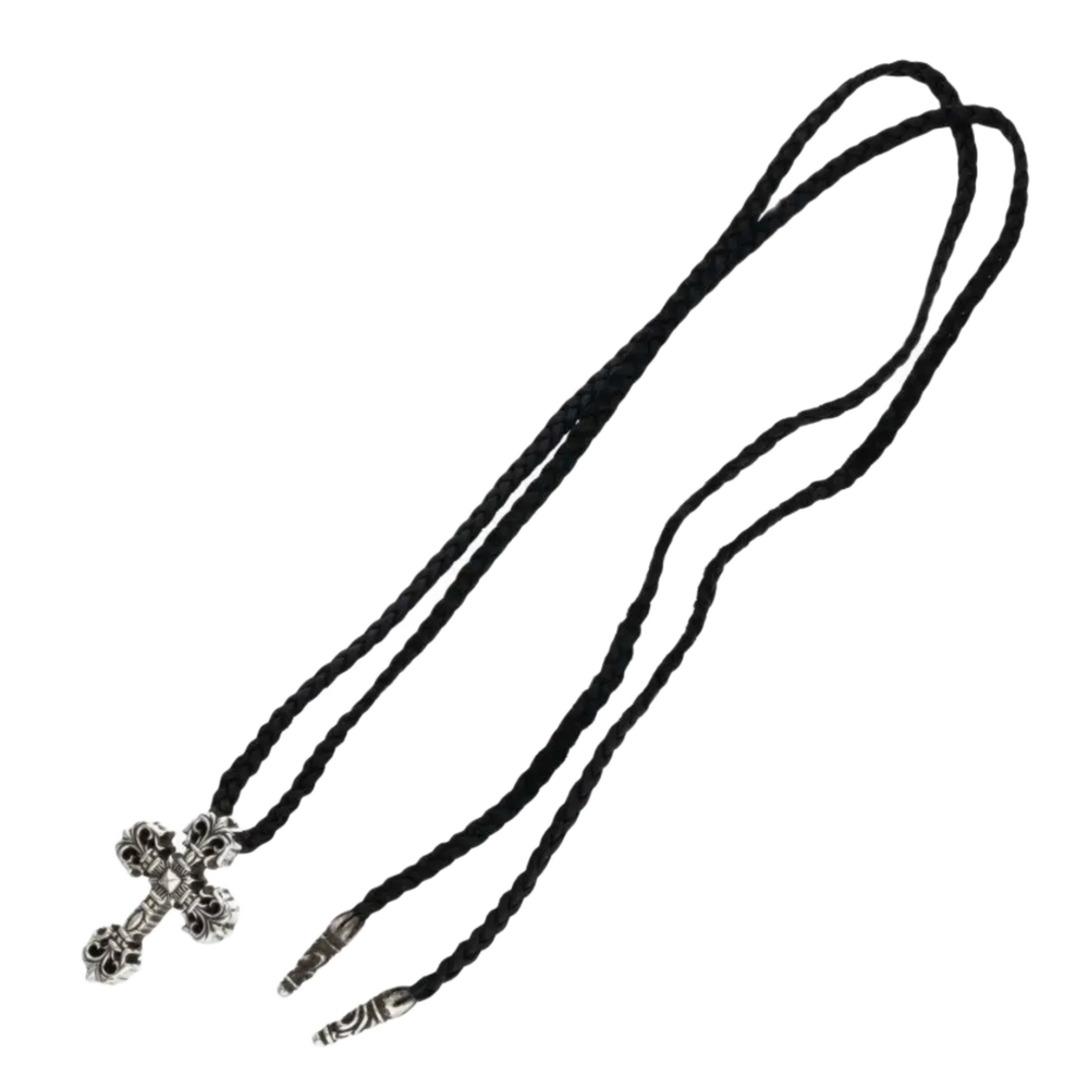 Chrome Hearts 'Filigree Cross' Woven Lace Necklace