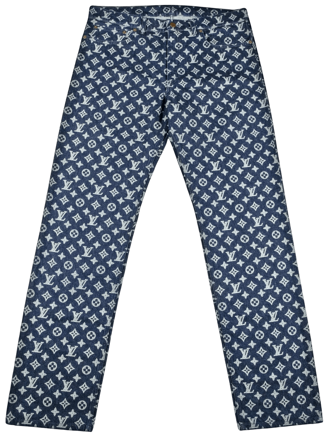 Louis Vuitton Kim Jones 'Indigo' Monogram Jeans