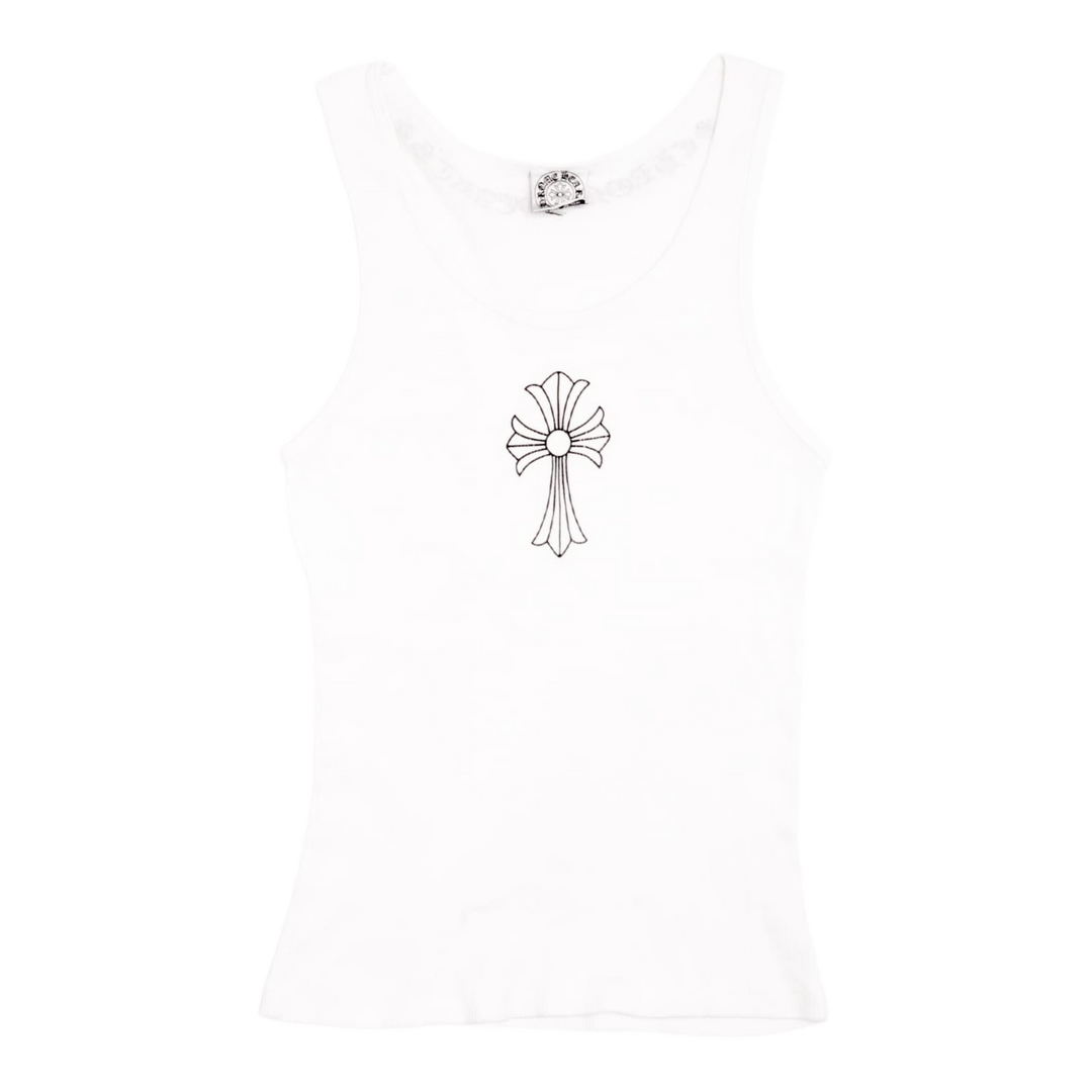 Chrome Hearts Vintage Women's 'White' Cross Tank Top