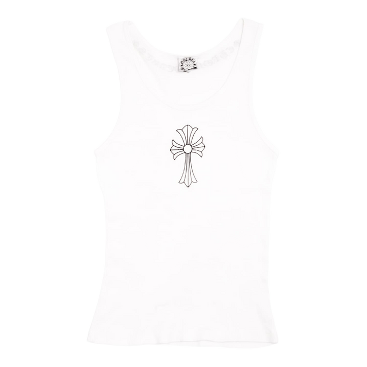 Chrome Hearts Vintage Women's 'White' Cross Tank Top