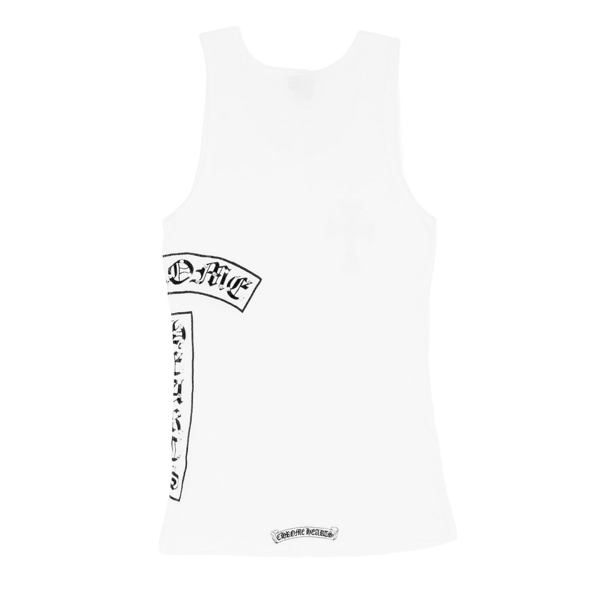 Chrome Hearts Vintage Women's 'White' Studded Cross T Bar Tank Top