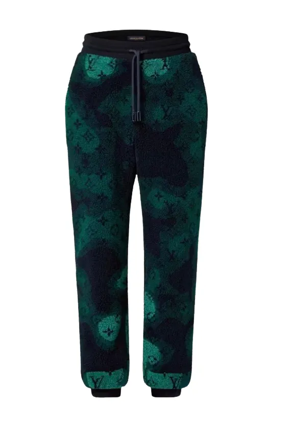 Louis Vuitton 'Green Camo' Fleece Jogger Pants