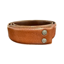 Front View Chrome Hearts 'Brown' Leather Belt Strap