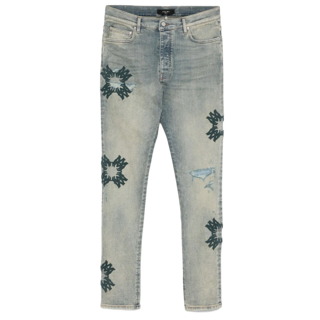 Amiri 'Blue' Ma Quad Appliqué Jeans