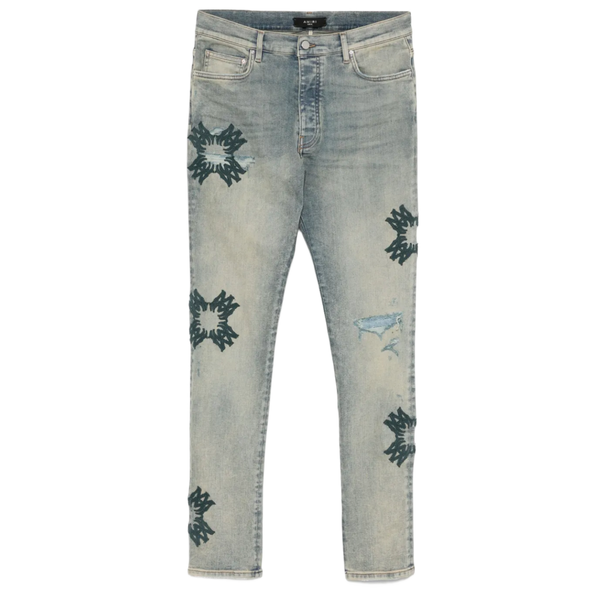 Amiri 'Blue' Ma Quad Appliqué Jeans