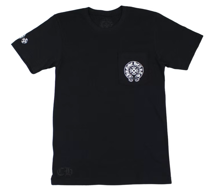 Chrome Hearts 'Black' Multicolor Horseshoe Logo Tee