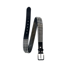 Bossi 'Silver on Black' Studded Belt