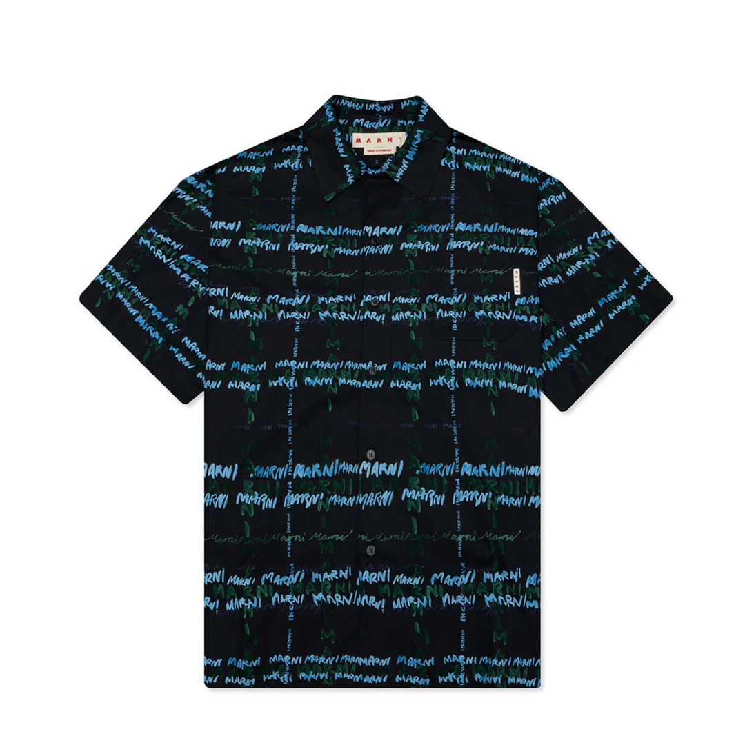 Marni 'Bermuda Poplin Logo' Button Up