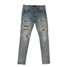 Amiri 'Plaid Bandana Patch Thrasher' Indigo Blue Jeans