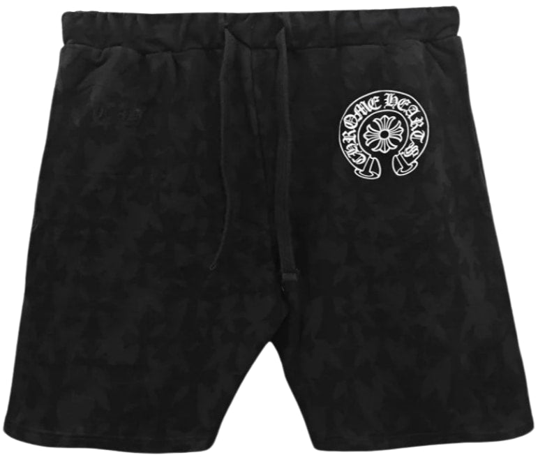 Chrome Hearts All Over 'Cemetery Print' Black Shorts