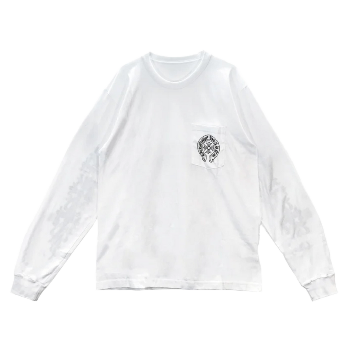 Chrome Hearts 'Las Vegas' HorseShoe Floral Longsleeve T-Shirt White
