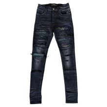 Amiri 'Aged Black Distressed Rainbow Paisley Thrasher' Jeans