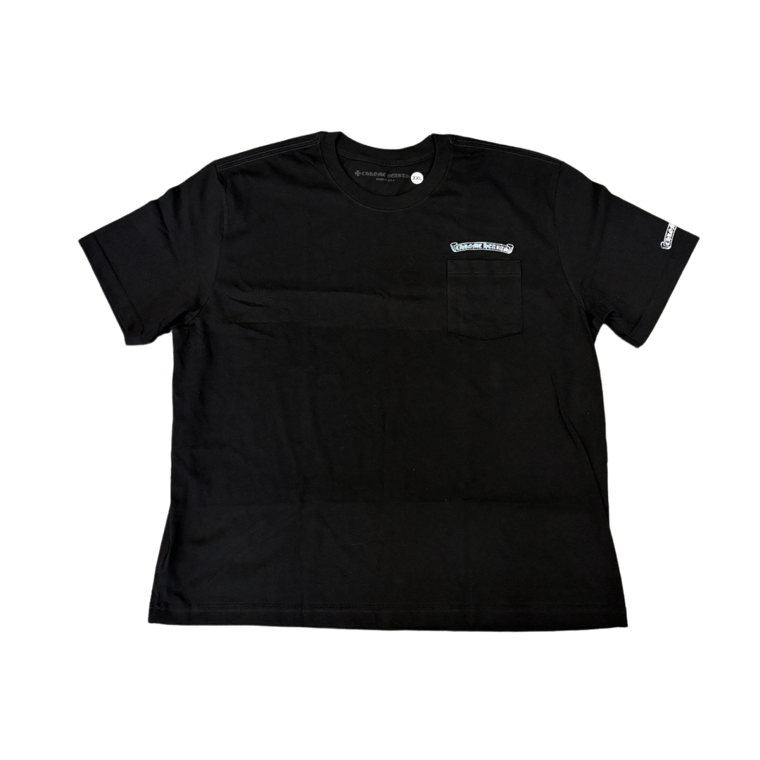 Chrome Hearts 'Silver Foil' Scroll Logo Pocket Tee