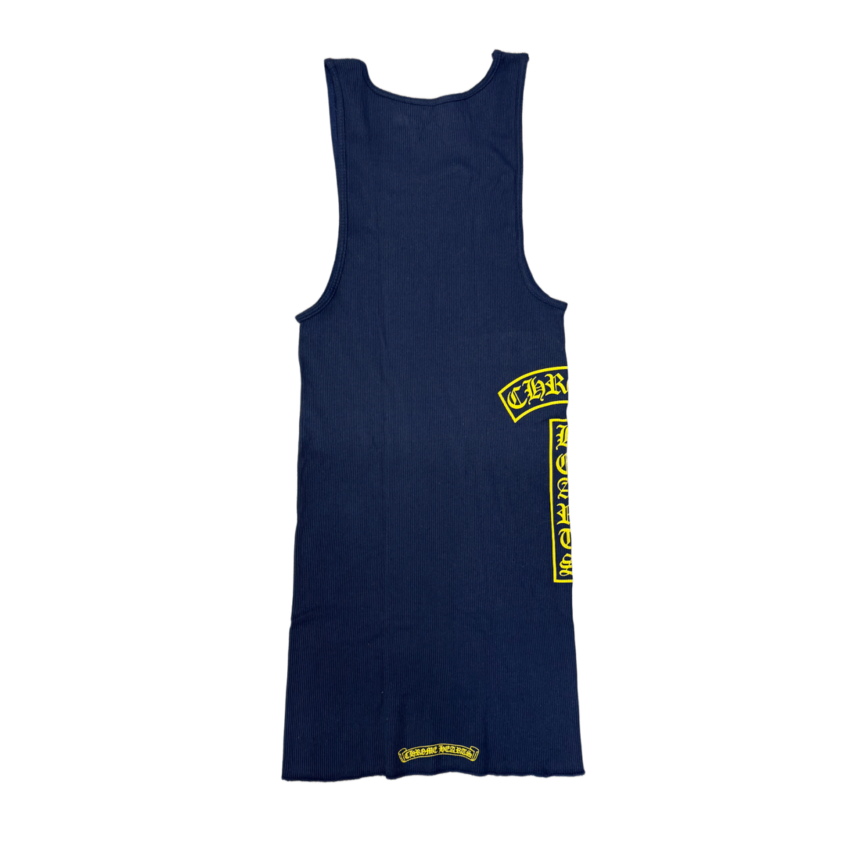Chrome Hearts 'Navy & Yellow' Vertical Logo Tank Top