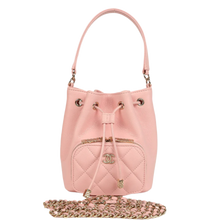 Chanel 'Pink Caviar Light Gold Hardware' Mini Top Handle Bucket Bag