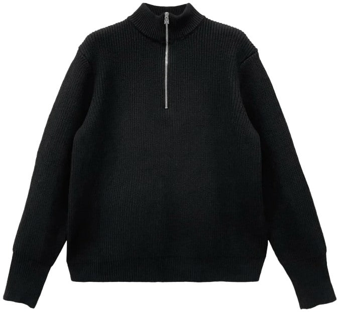 Chrome Hearts 'Black' Triple Cross Patch Scroll Cashmere Quarter Zip