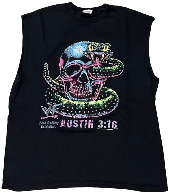 Stone Cold 'Skull Snake' Rhinestone Vintage Tee