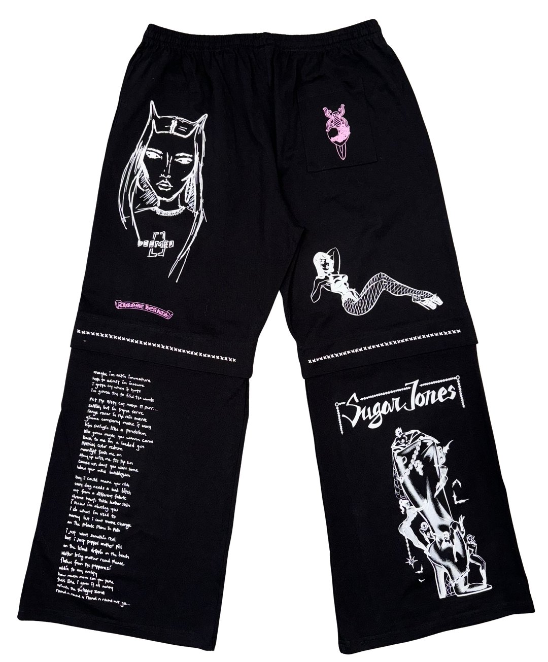 Chrome Hearts Deadly Doll 'Sugar Jones' Black Sweatpants