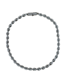 White Gold Diamond 22in Rope Necklace 