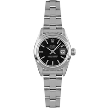 Rolex Oyster Perpetual Date Ladies 'Black Dial' 26MM Oyster Perpetual Steel Watch