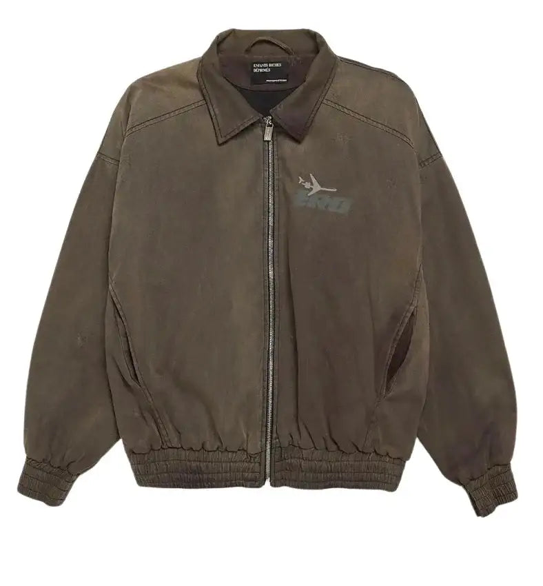 Enfants Riches Deprimes 'Death In Flight' Brown Bomber Jacket