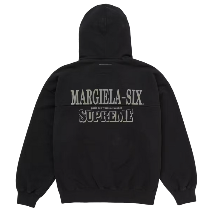 Supreme MM6 Maison Margiela Eagle Zip Up Hooded Sweatshirt Black