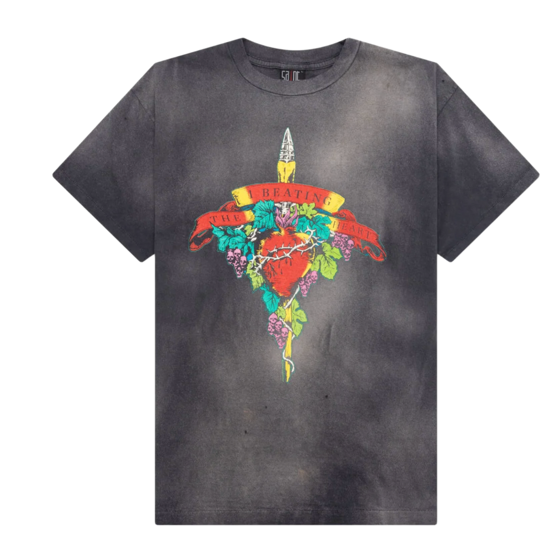 Saint Michael 'Black' Lastman Beating Heart Tee