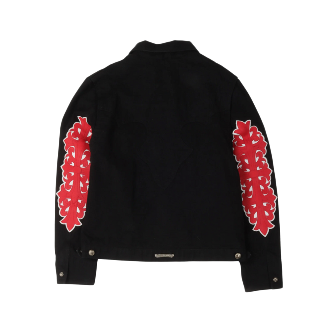 Chrome Hearts 'Floral Cross Patch' Denim Trucker Jacket