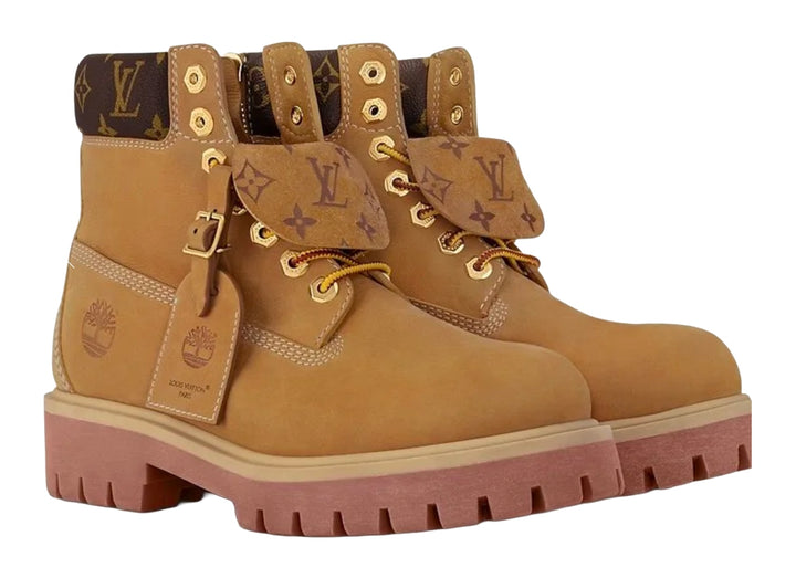 Louis Vuitton x Timberland 'Monogram' Wheat Boots