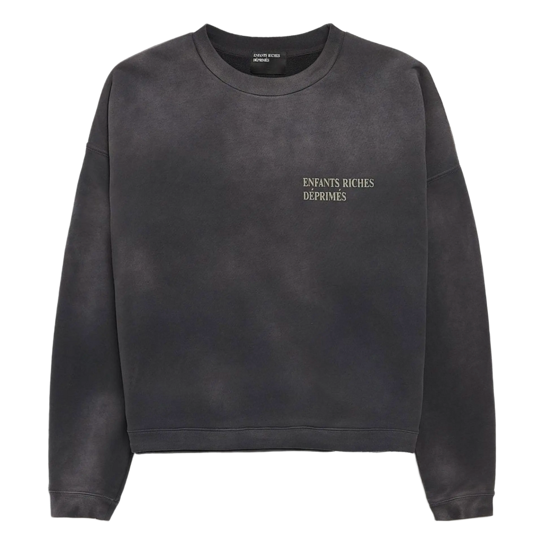 Enfants Richés Déprimés 'Washed Black' Logo Crewneck Sweater