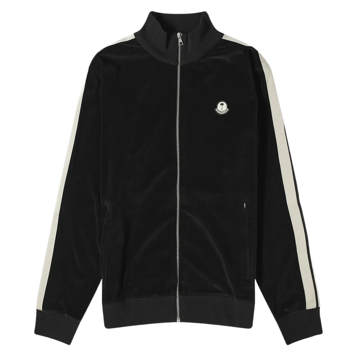 Moncler x Palm Angels 'Black/White' Chenille Track Jacket